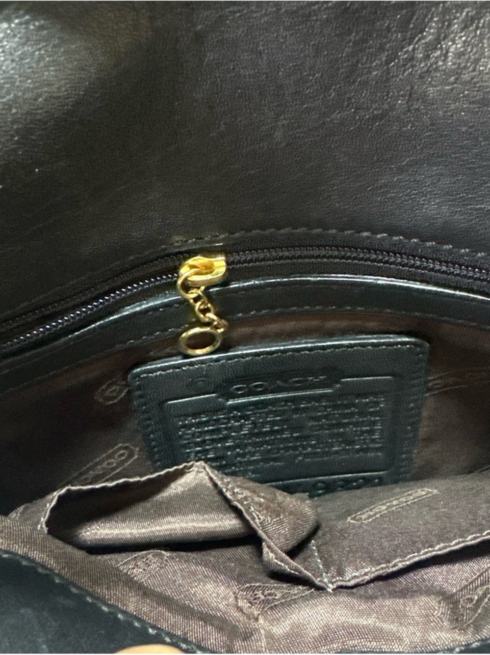 Vintage Coach Black Leather Crossbody with Hang Tag - Picture 6 of 6